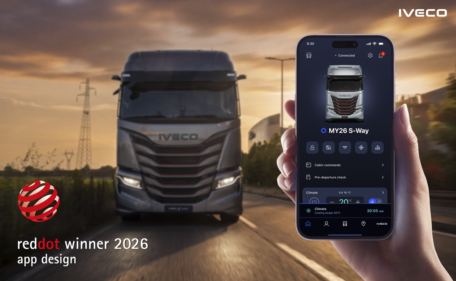 Aplicação IVECO Easy Way distinguida com um Red Dot Award